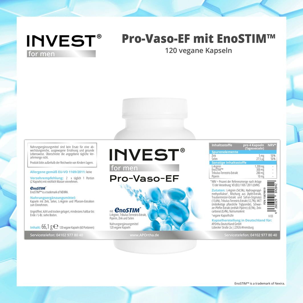 INVEST MEN Pro-Vaso-EF mit EnoSTIM™ Libido Kapseln