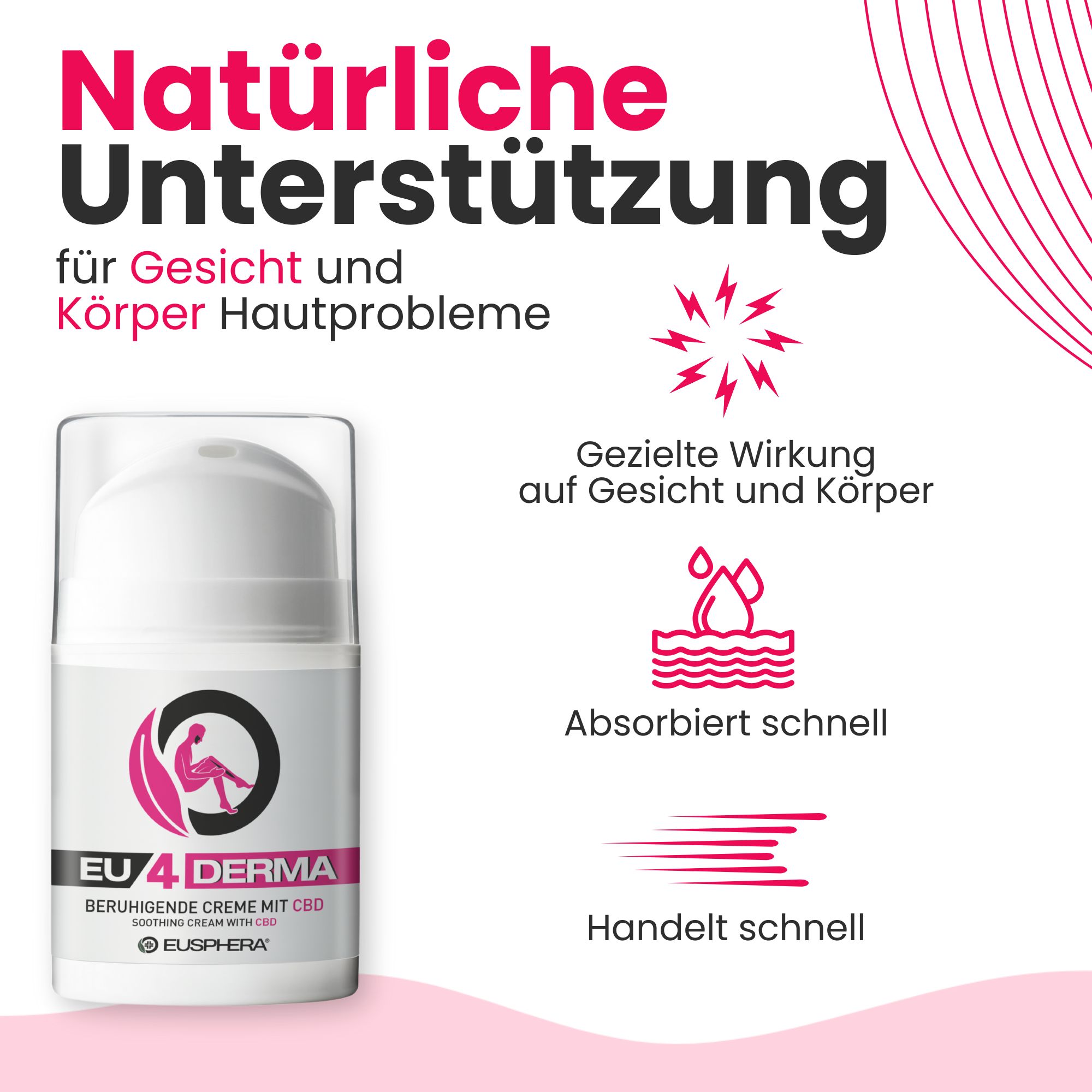 CBD Creme für Akne, Ekzem und Psoriasis | EU4DERMA - Eusphera
