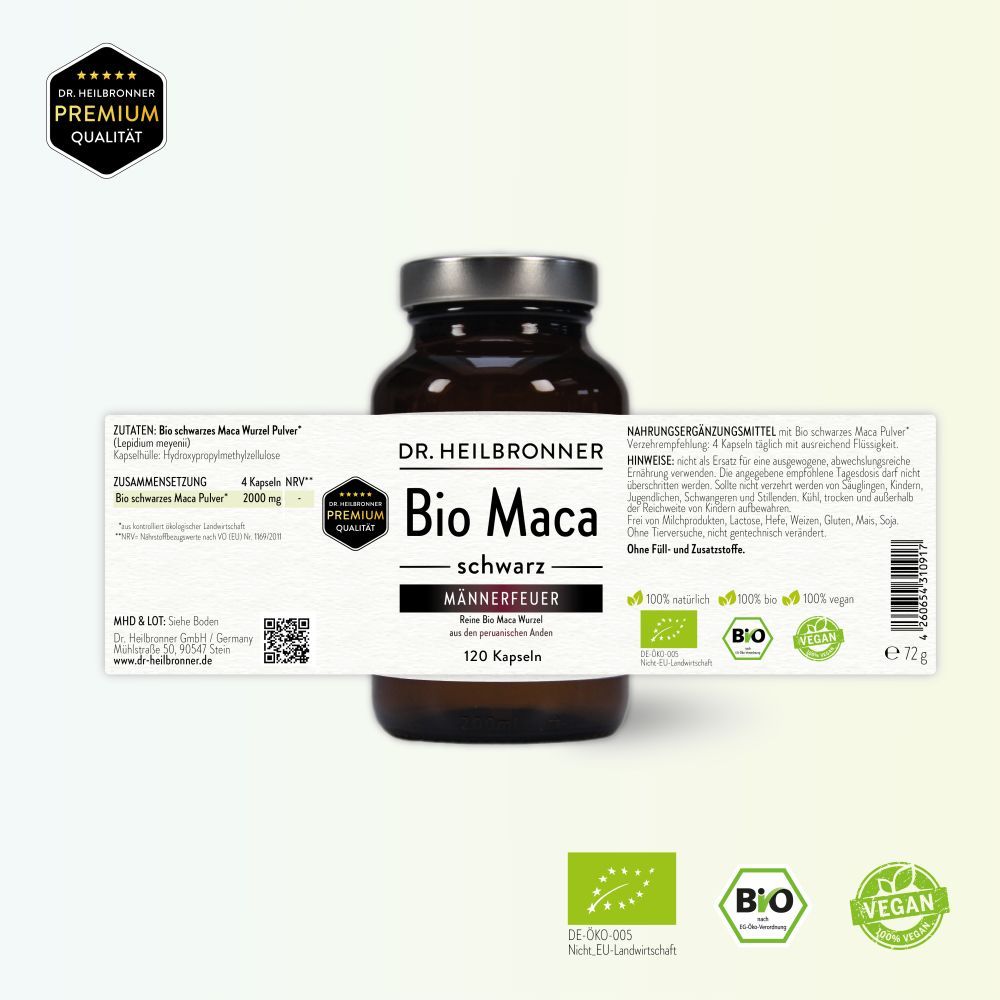 Bio Maca Schwarz Kapseln