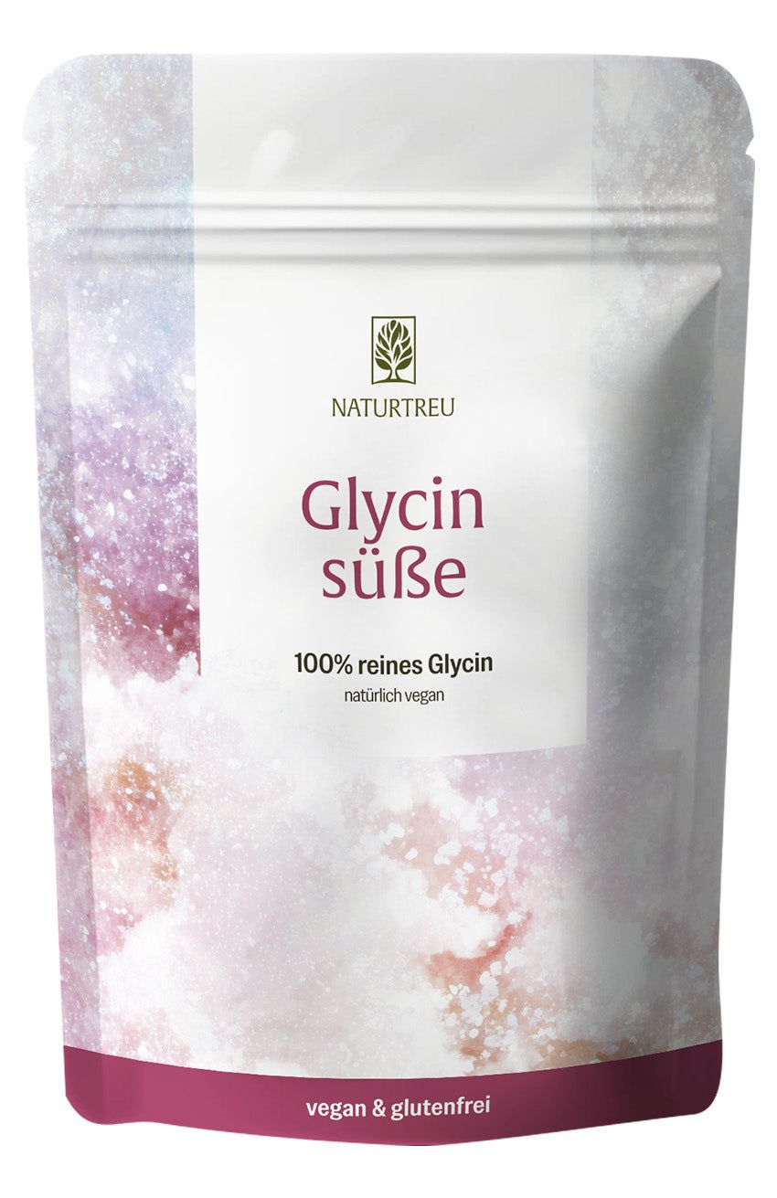 Glycin Süßstoff- & Zuckerersatz mit Aminosäure 500 g veganes Pulver GLYCINSÜßE Naturtreu®