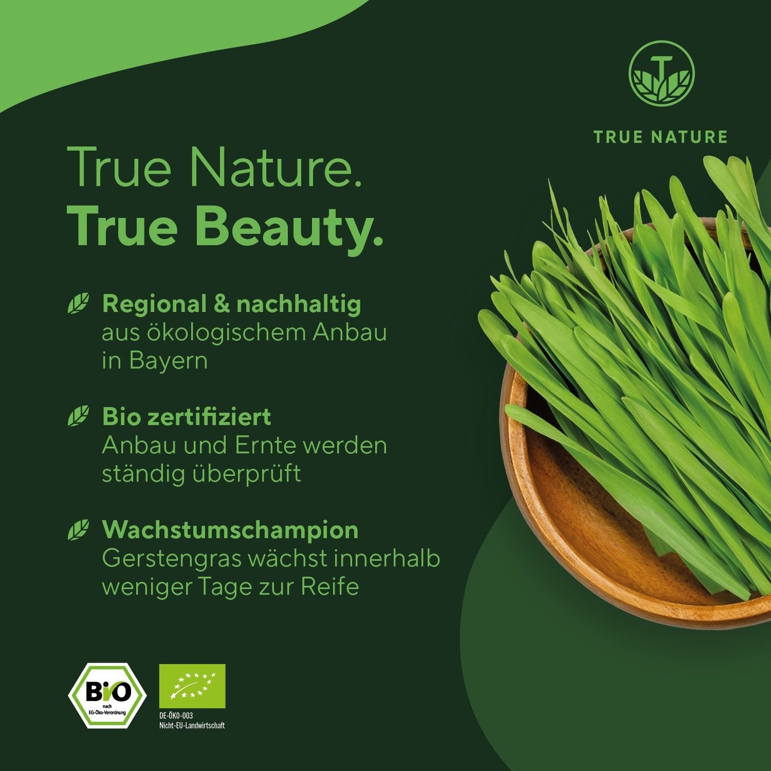 TRUE NATURE® Bio Gerstengras Kapseln