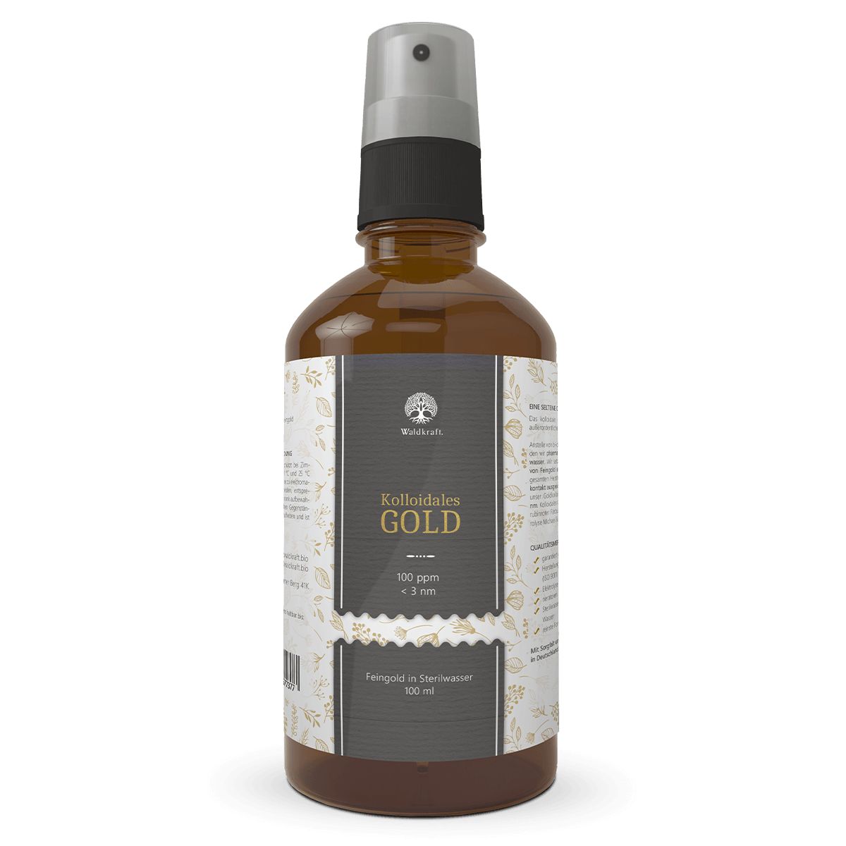 Waldkraft - Kolloidales Gold – 100 ppm Gold-Lösung