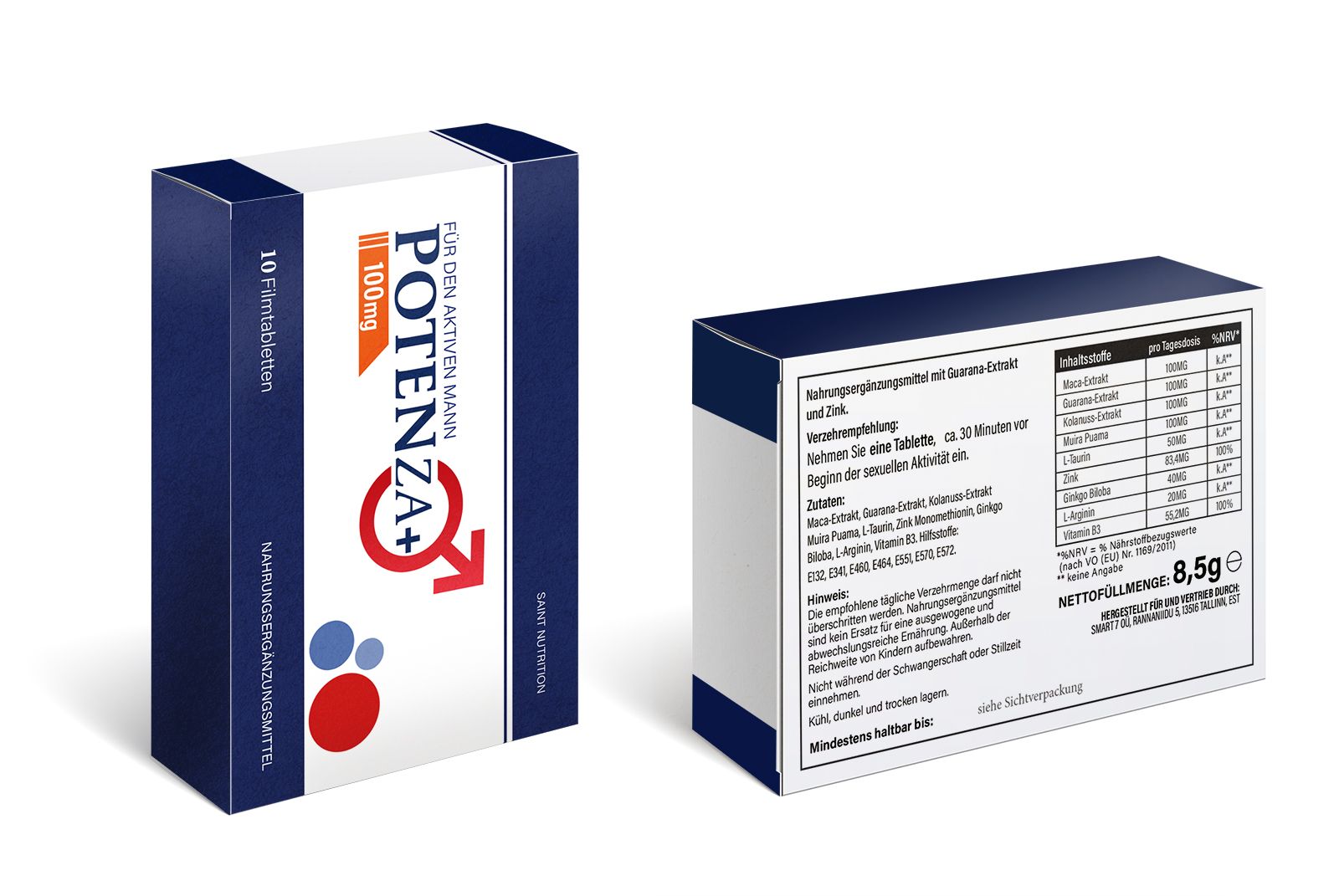 Potenza Plus | 100mg Filmtabletten | Potenzmittel | Testosteron Booster für Männer