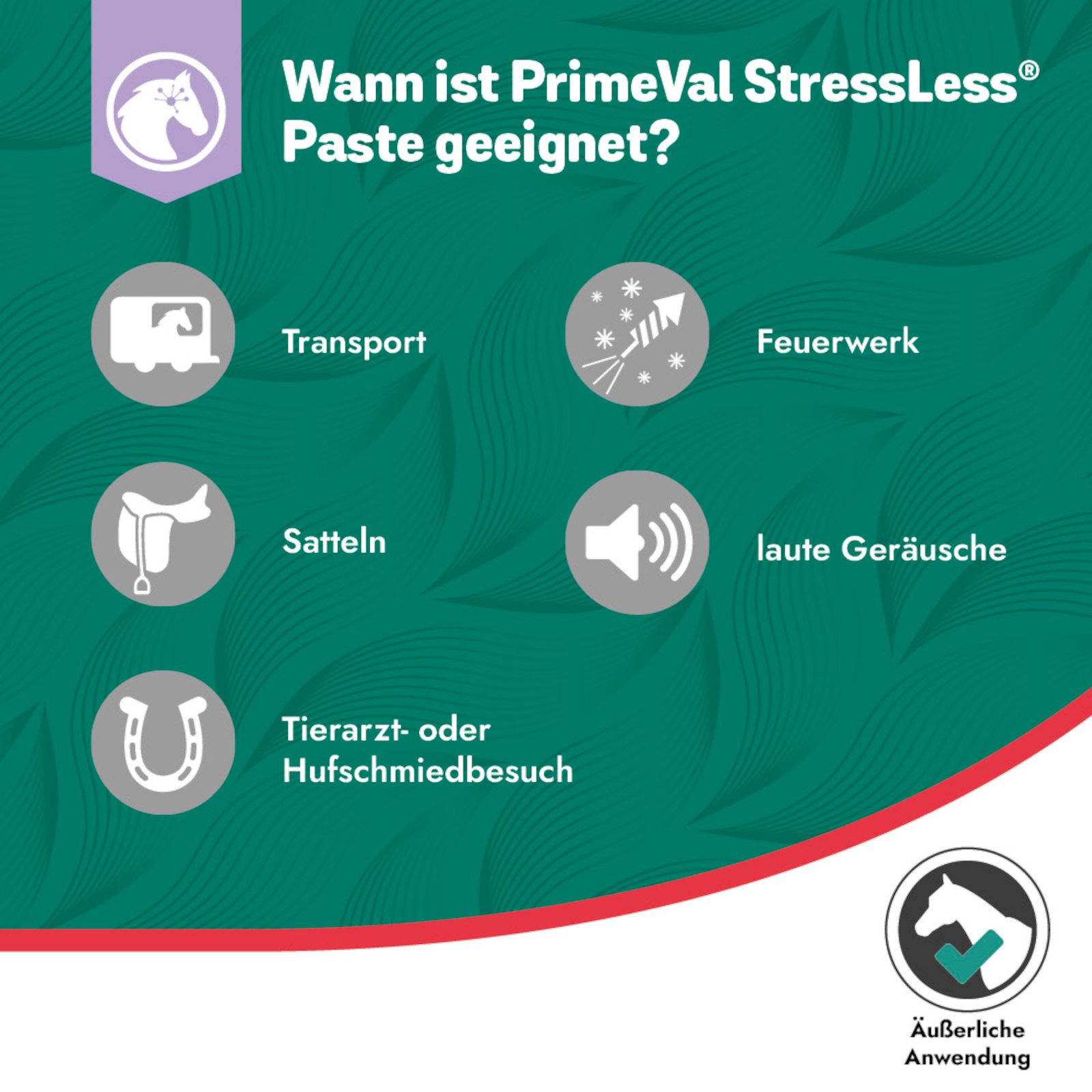 PrimeVal Stressless Pheromon-Gel für Pferde - Beruhigung bei Stress-Situationen 10x5 ml