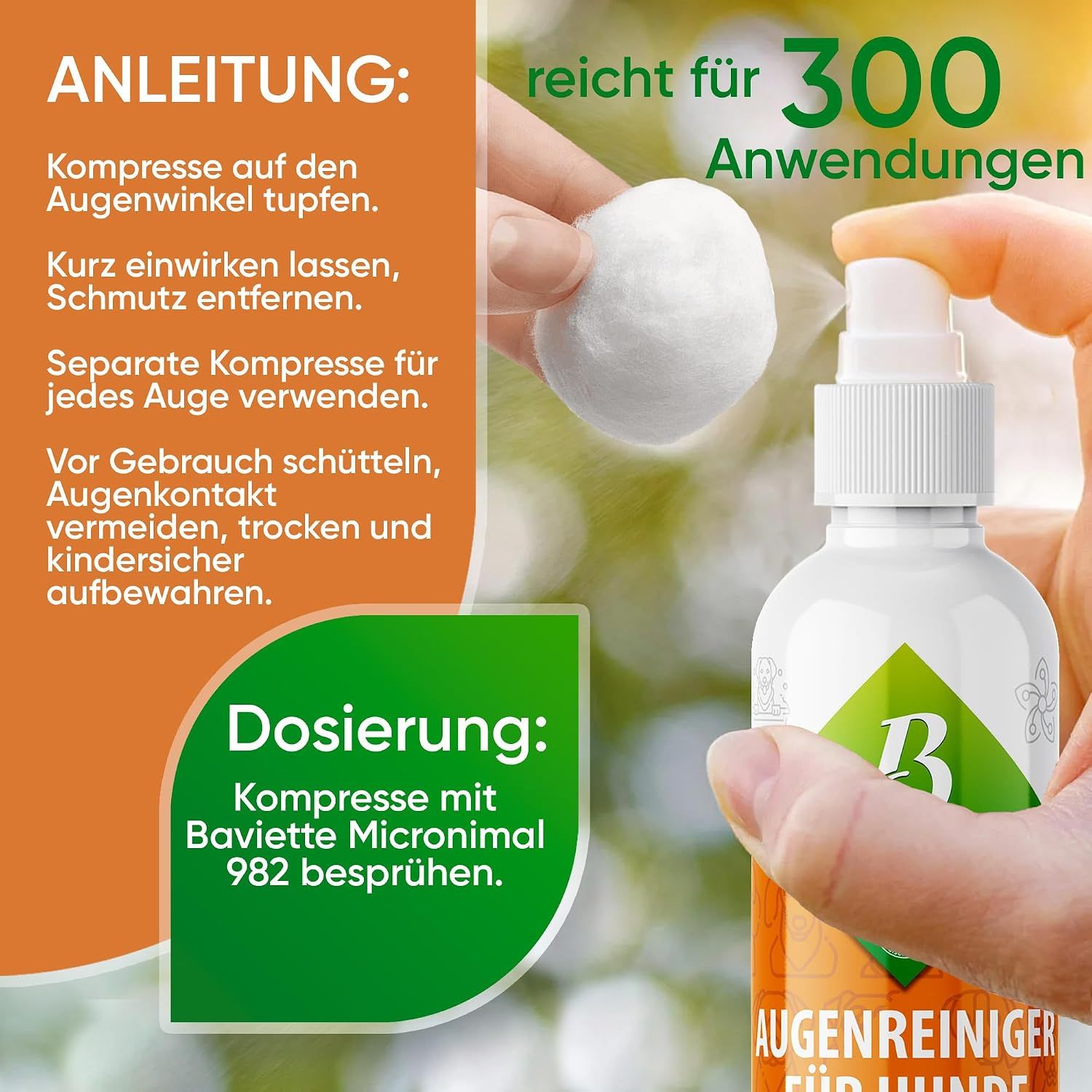 Baviette Augenreiniger für Hunde