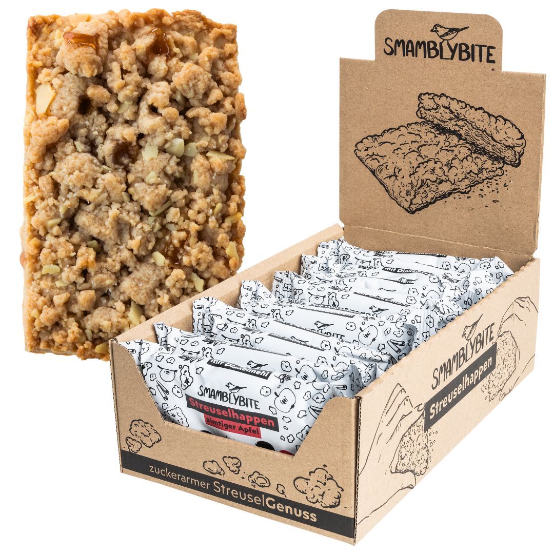 Smamblybite zuckerarme Streuselhappen mit Dinkel zimtiger Apfel 540 g