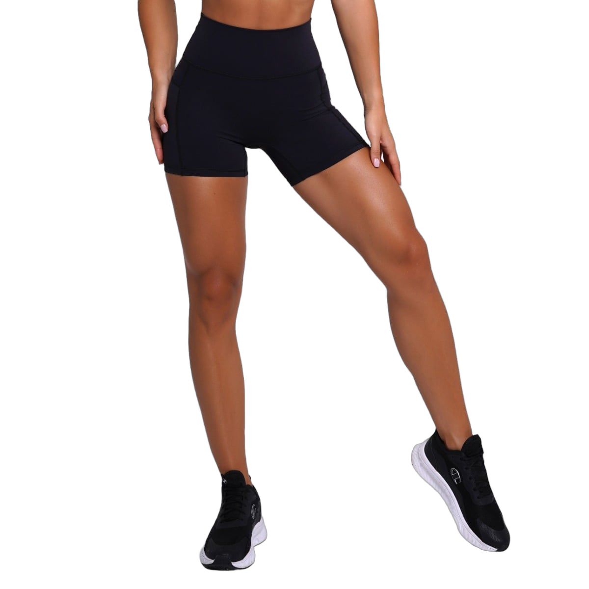 GymBeam Shorts Damen Slim mit Gummizug und elastischem Material, Schwarz 1 St