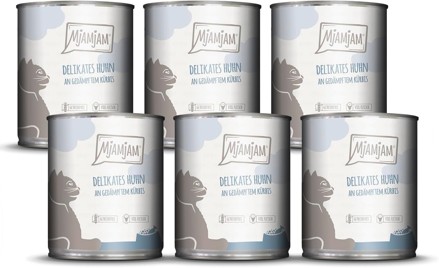 MjAMjAM - delikates Huhn an gedämpftem Kürbis 6x800 g Futter