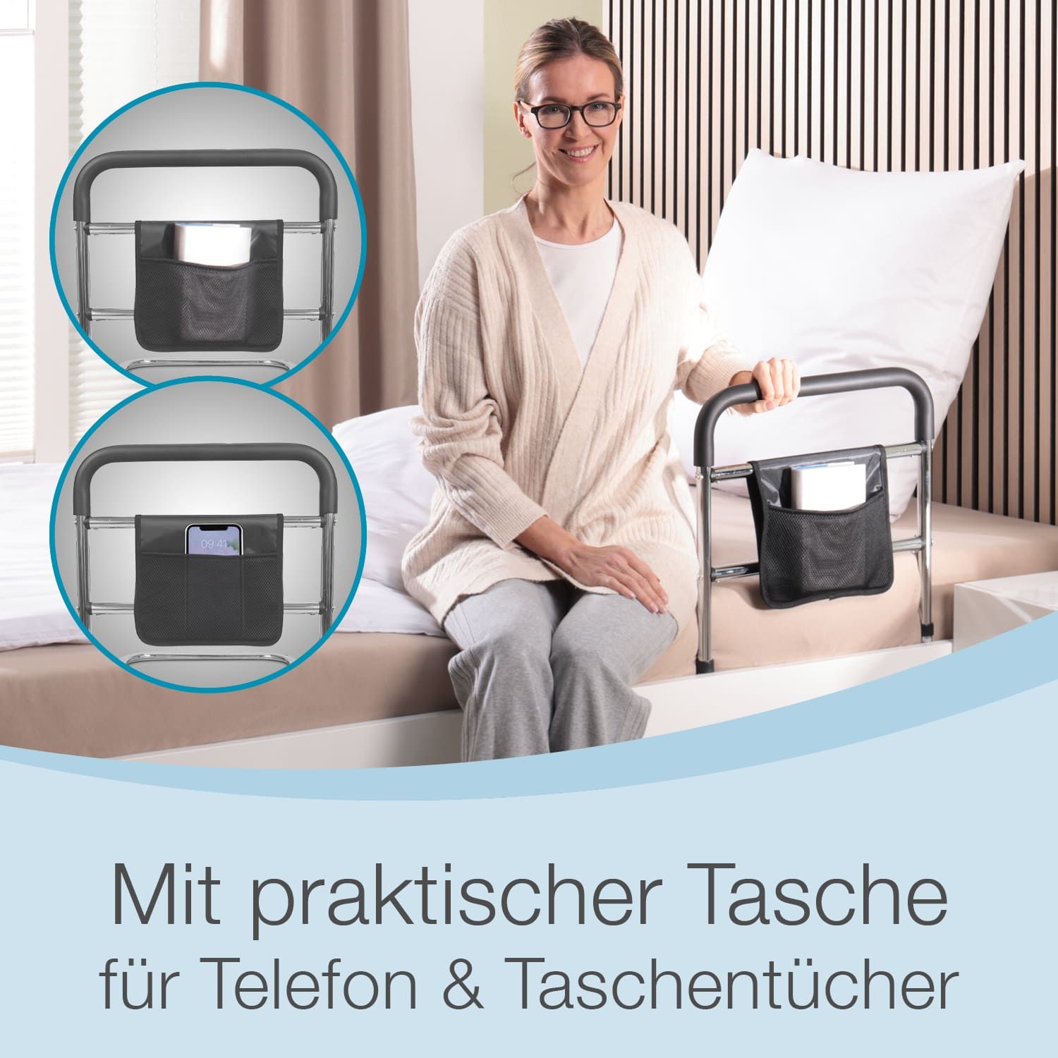 aktivshop Bettaufstehhilfe mit Tasche