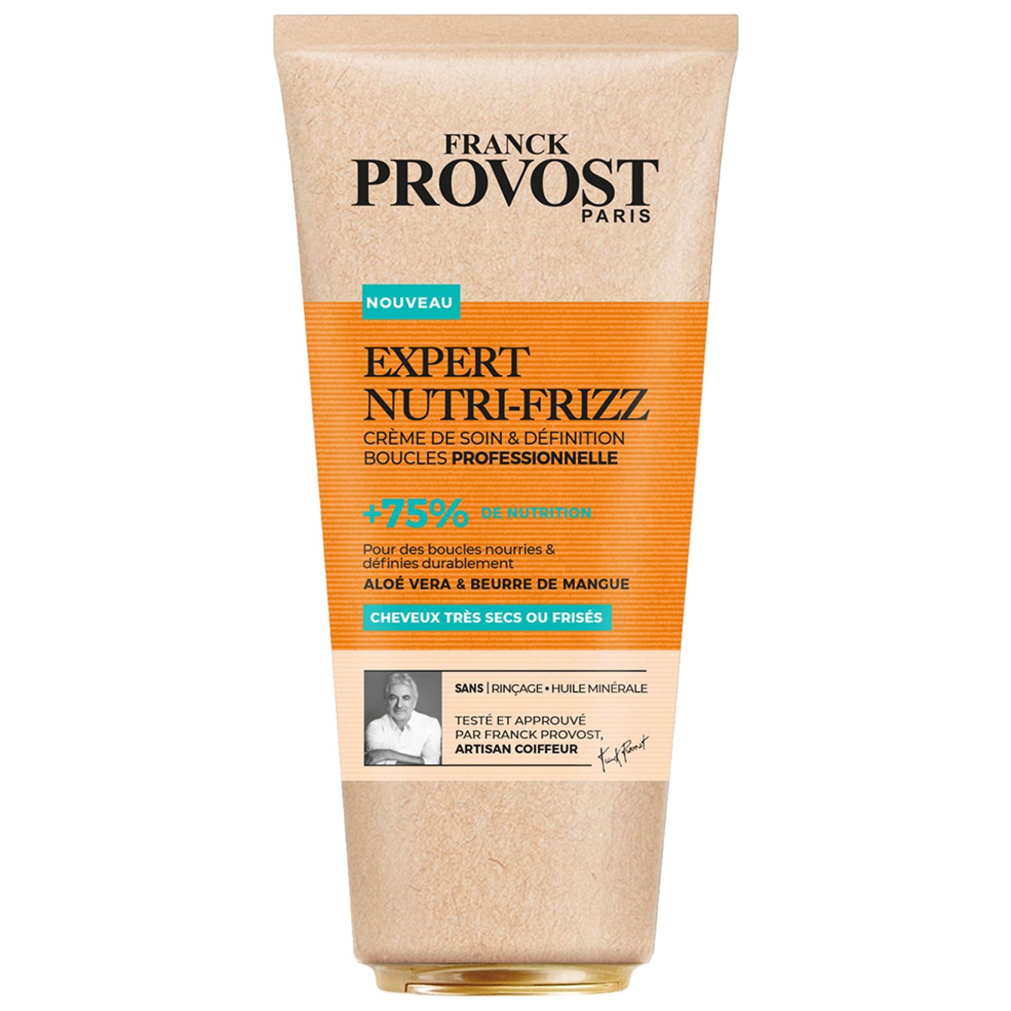 Franck Provost Expert Nutri-Frizz Crème de Soin & Définition Boucles Cheveux Très Secs ou Frisées 7,8x5x16,8 cm