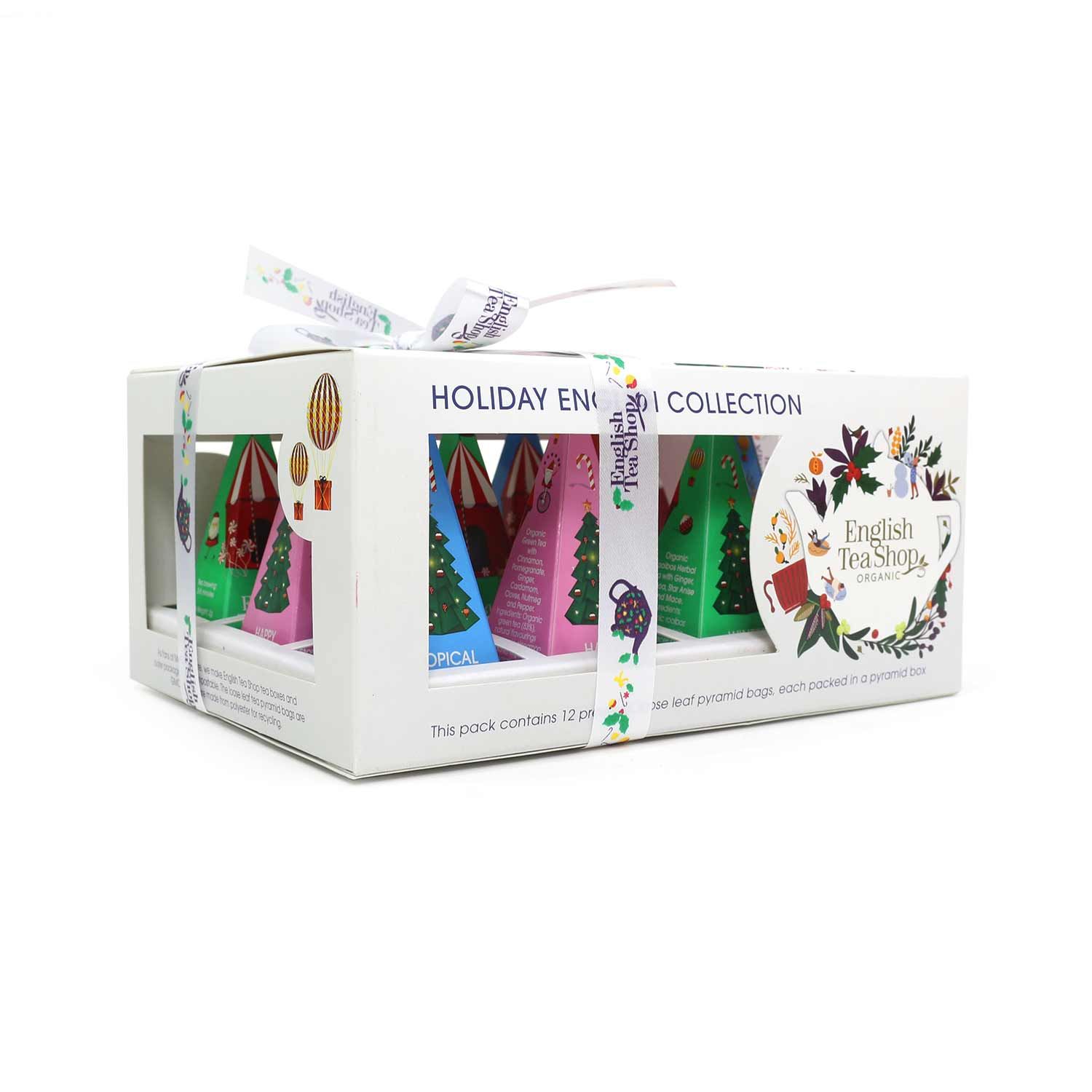 ETS - Tee Geschenk mit Schleife Winter Kollektion Weiß bio