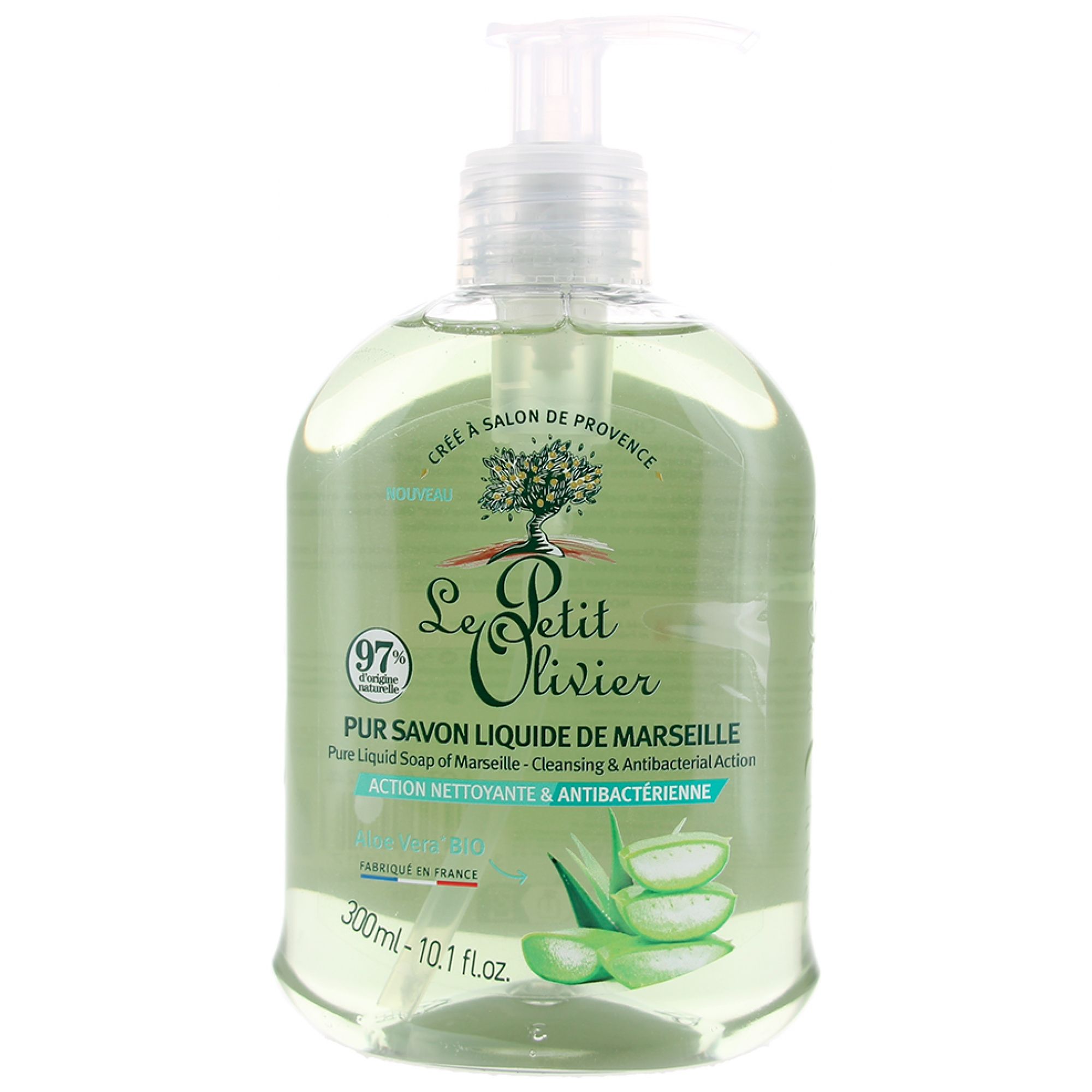 Le Petit Olivier Pure Liquid Marseille Soap mit Aloe Vera 8,7x4,6x15,9 cm