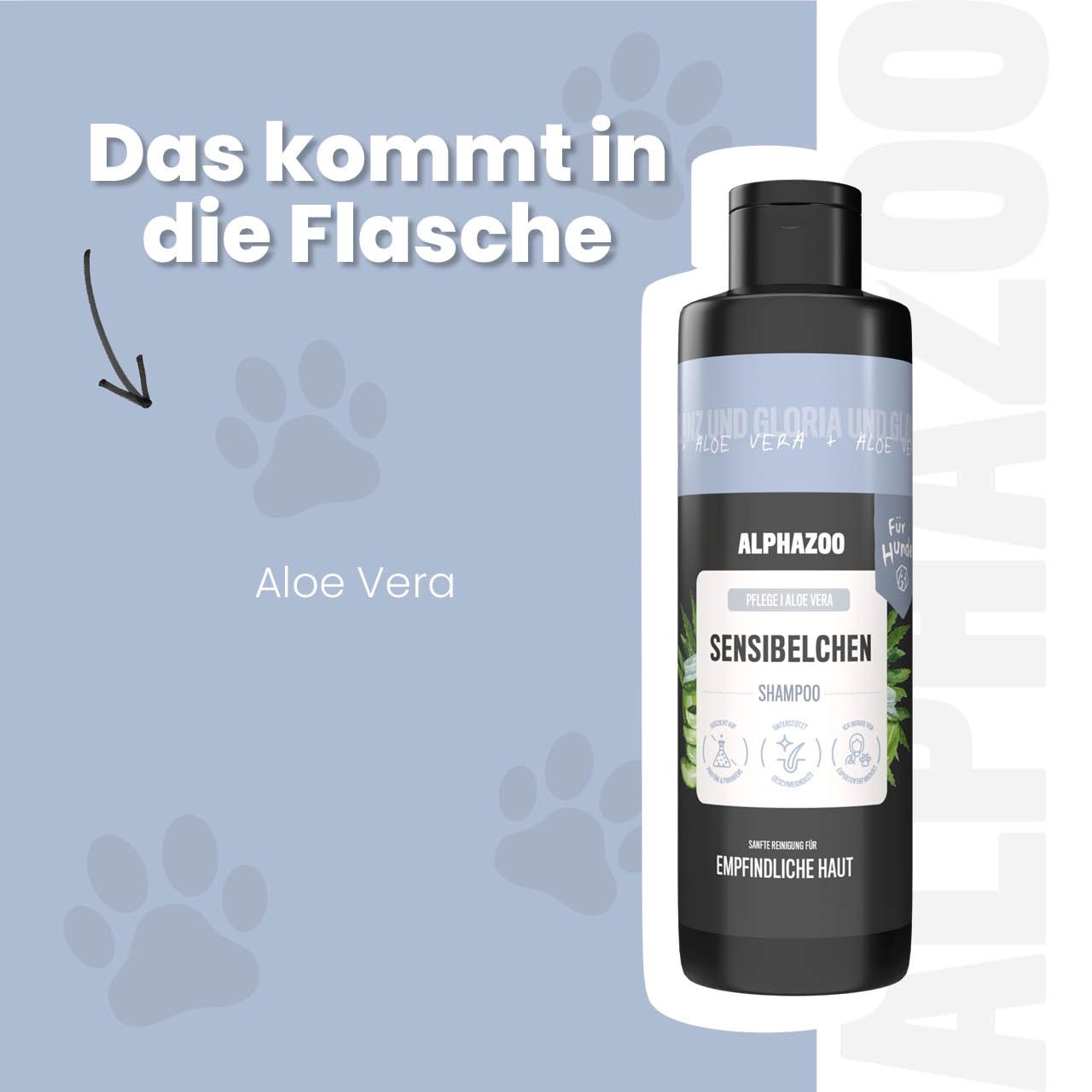 alphazoo Sensibelchen Shampoo für Hunde – mit Aloe Vera