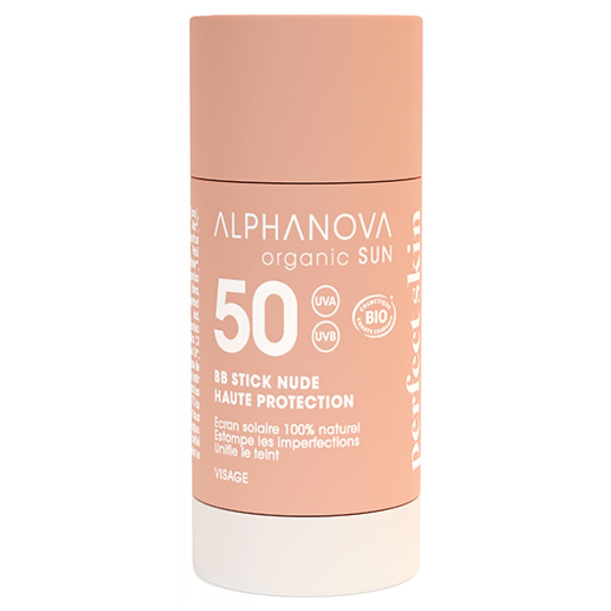 Alphanova Sun Perfect Skin BB Stick Hoher Schutz Spf50 Bio (Farbton : Nude) 7x2,9x2,9 cm