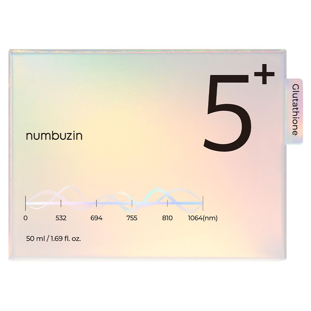 Verpackung der NUMBUZIN Nr.5 Vitamin Glutathione Dark Spot Laser Creme mit Wellenlinien-Grafik.