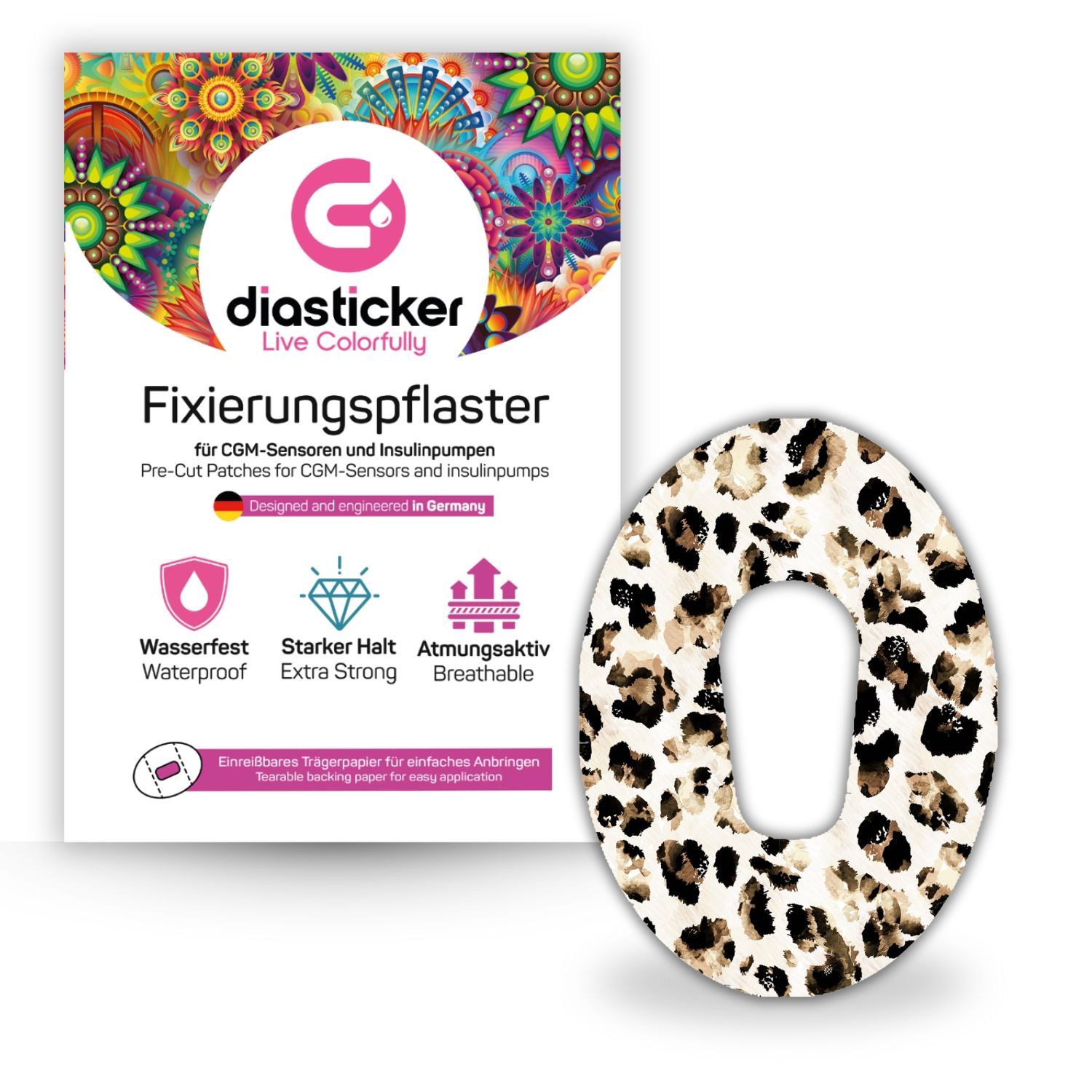 Diasticker® Dexcom G6 Fixiertapes "Cheetah"