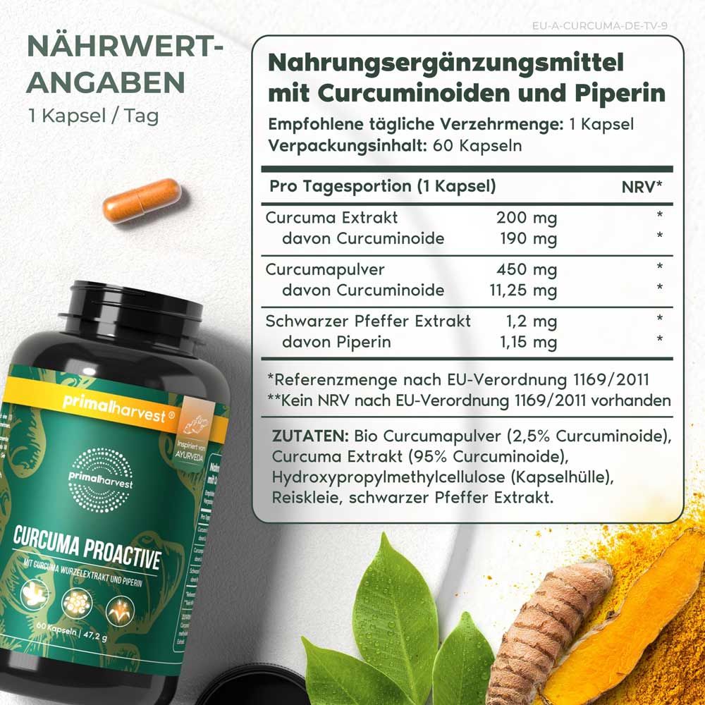 Curcuma Proactive von Primal Harvest® 60 St Kapseln