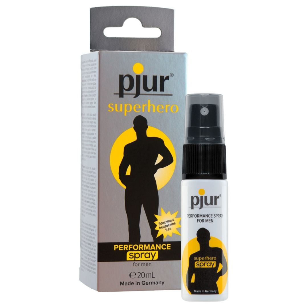 Penisspray 'Superhero“ | Latexkondomsicher pjur 20 ml Gleitmittel