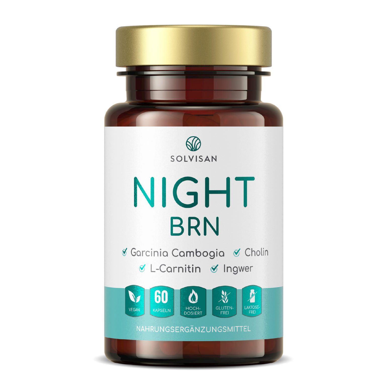 SOLVISAN® NIGHT BRN - Stoffwechsel-Formel* - mit  L-Carnitin, Garcinia Cambogia und Ingwer