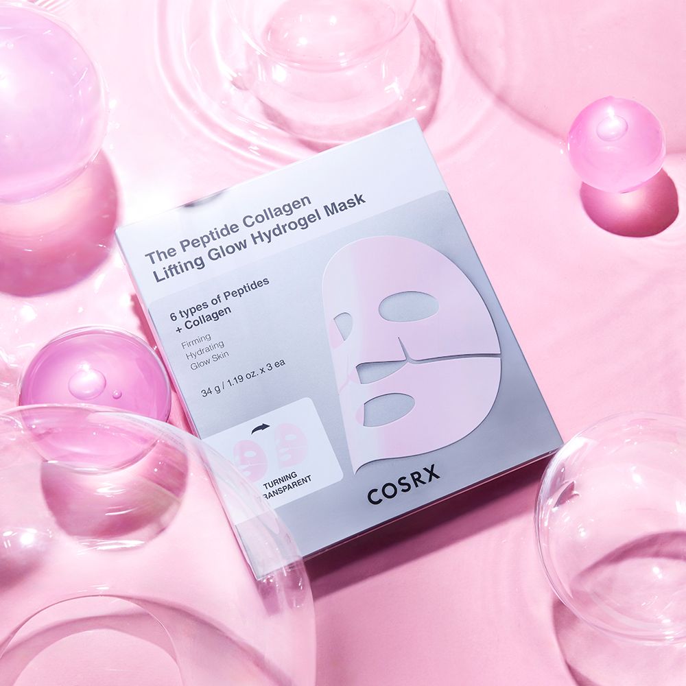 Cosrx The Peptide Collagen Lifting Glow Hydrogel Mask 3 pcs
