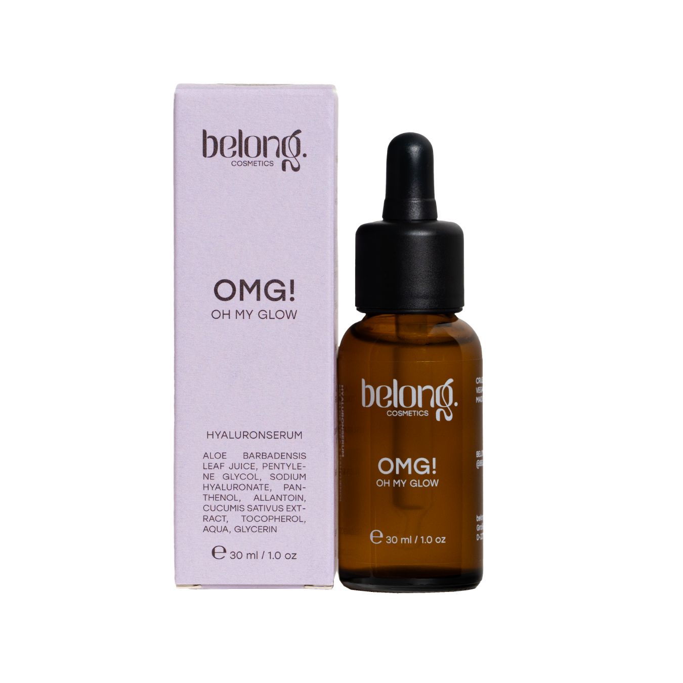 belong. cosmetics OMG Hyaluronserum mit Aloe Vera und Panthenol 30 ml Serum