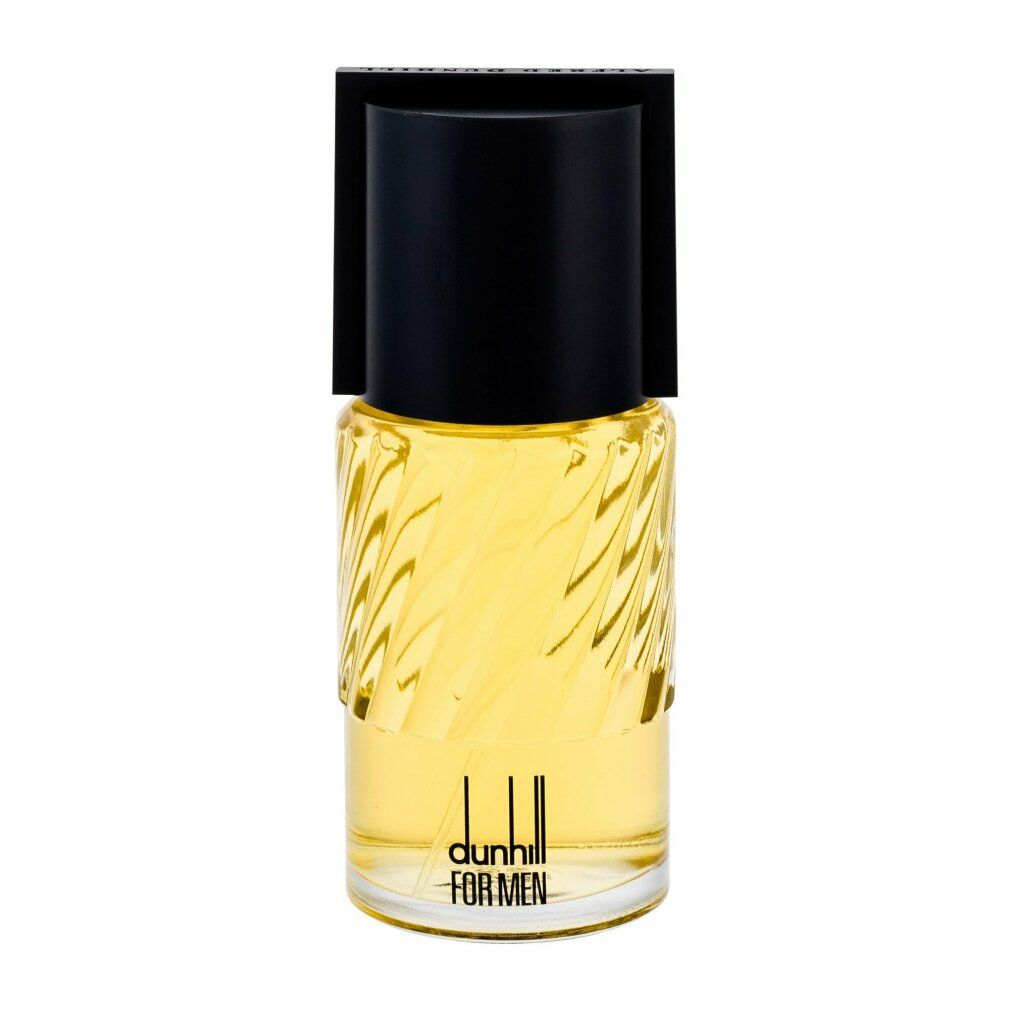 Eau de Toilette Spray für Herren. Flakon mit schwarzem Deckel. Produktname unten.
