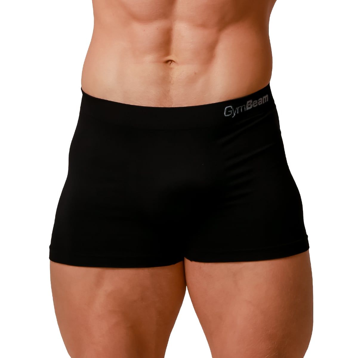 GymBeam Boxershorts Herren nahtlos im 2er-Pack aus Viskose und Elasthan in Schwarz 1 St