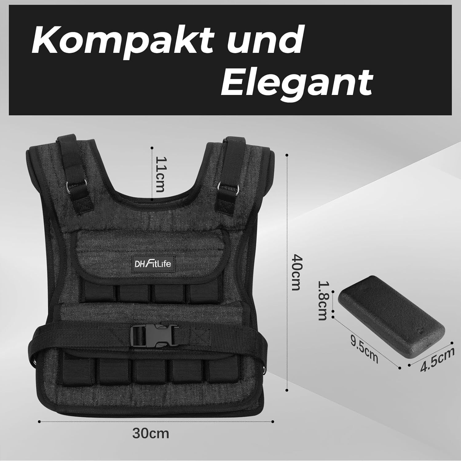 DH FitLife kompakte verstellbare Gewichtsweste