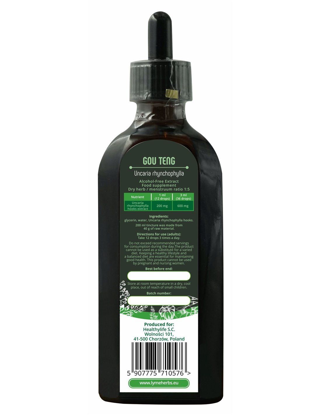 Lymeherb Uncaria rhynchophylla (Gou Teng) Alkoholfreier Extrakt