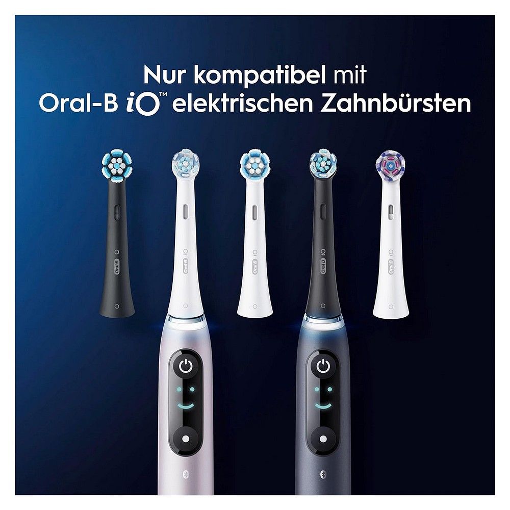 Kompatibilität der Oral-B iO Aufsteckbürsten mit iO Zahnbürsten.