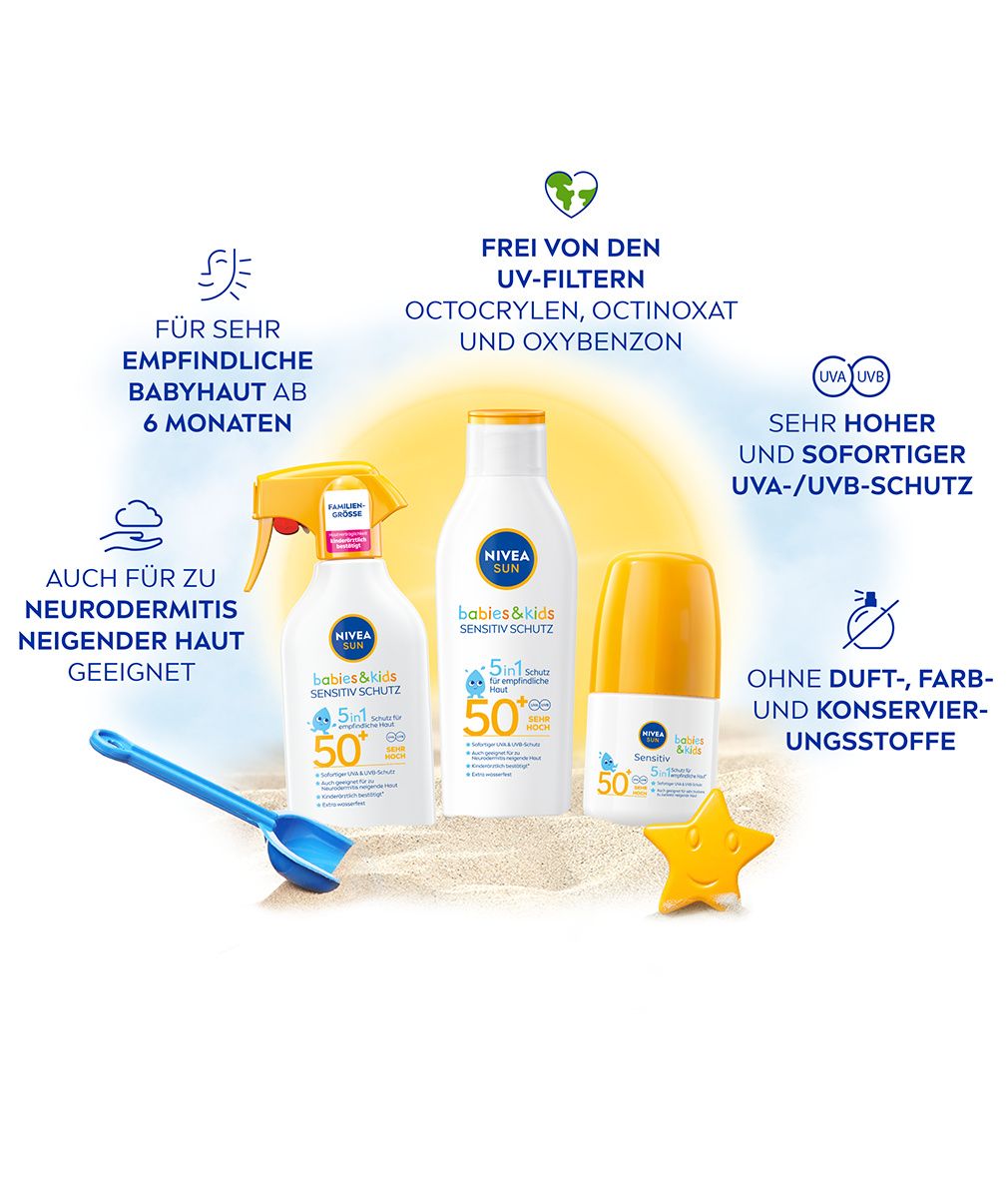 NIVEA SUN Babies & Kids Sensitiv Schutz Sonnenspray LSF 50+
