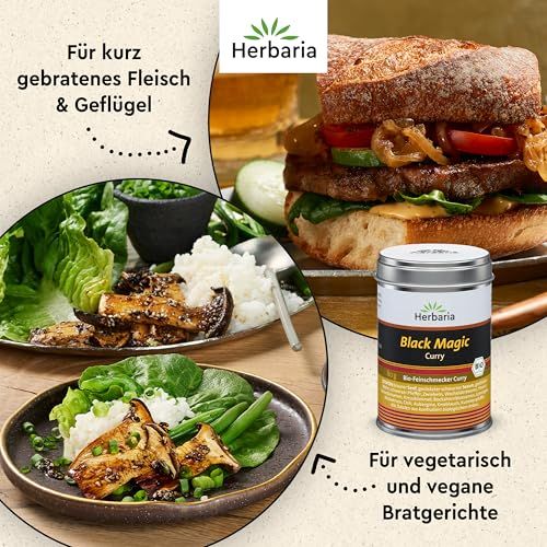 Herbaria Black Magic Curry für kurz gebratenes Fleisch, Geflügel und vegetarische Gerichte.