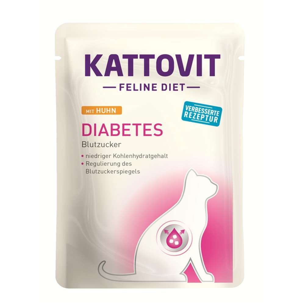 Kattovit - Feline Diet Pouchbeutel Diabetes/Gewicht 2,16 kg
