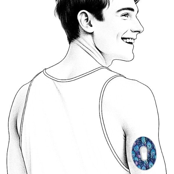 Diasticker® Dexcom G6 Fixiertapes "Batik Peacock"