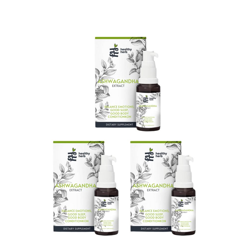 Adaptogen Ashwagandha Extrakt x3 Healthy Herb