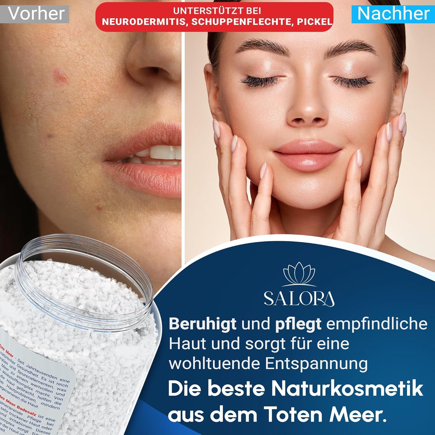Salora ® Premium reines Totes Meer Badesalz