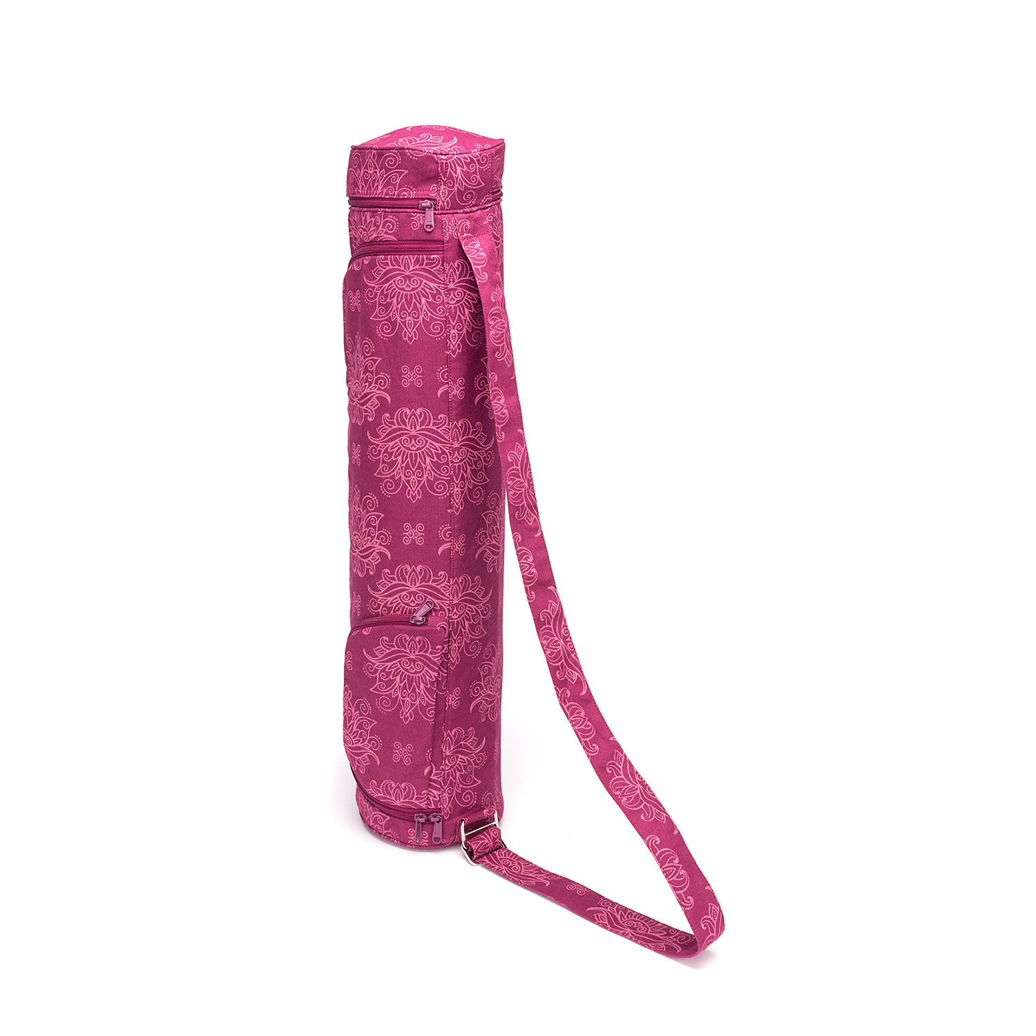 Maharaja Collection: Gemusterte Asana Bag 80 Cotton 'Lotus', berry 1 St