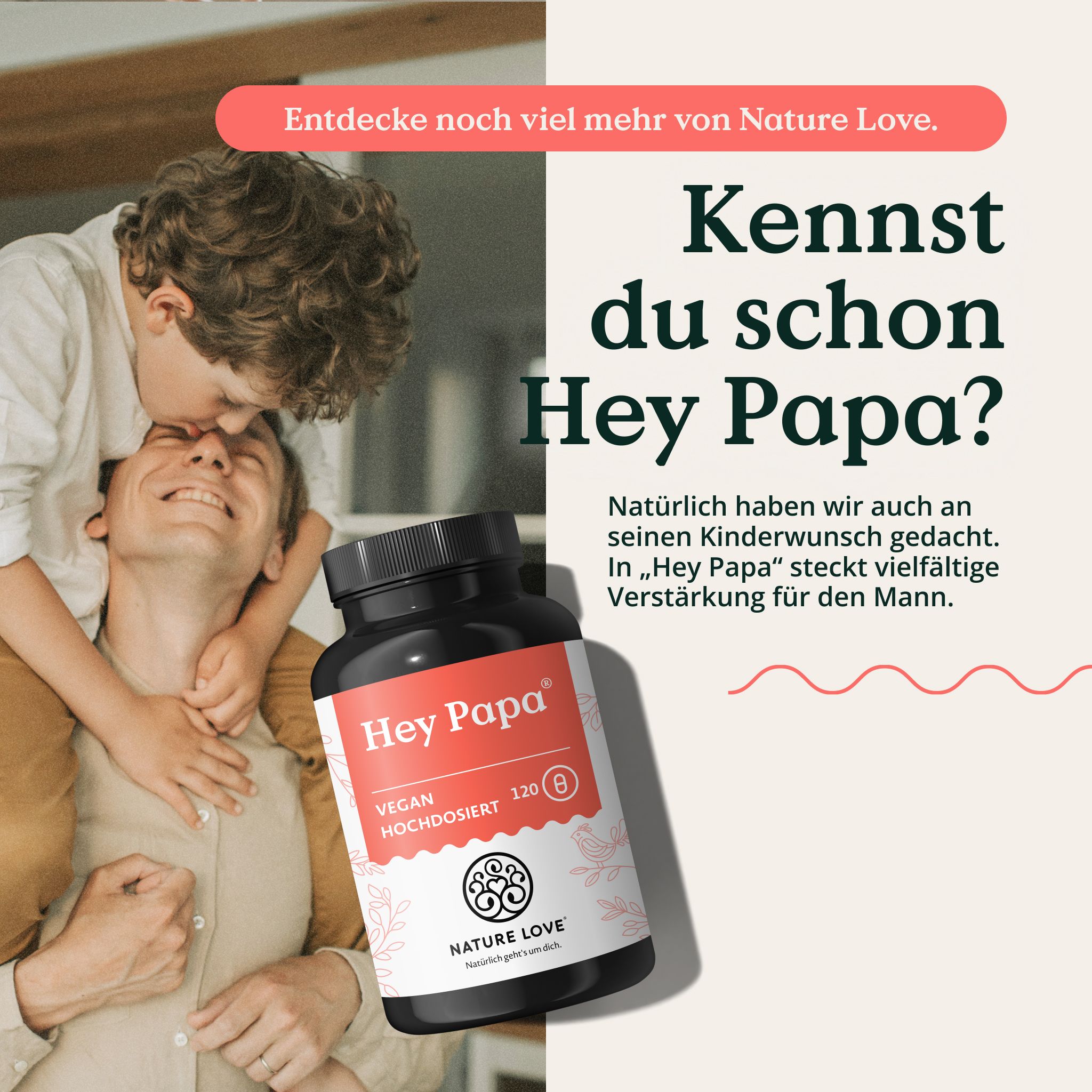 NATURE LOVE® Hey Mama Schwangerschaftsvitamine - Folsäure, Omega 3, Vitamine, Mineralstoffe