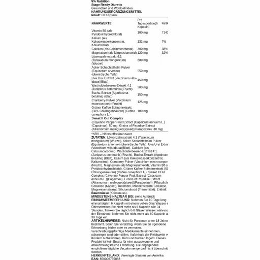 Nährwertangaben auf weißem Hintergrund. Enthält Informationen zu Inhaltsstoffen und Nährwerten.