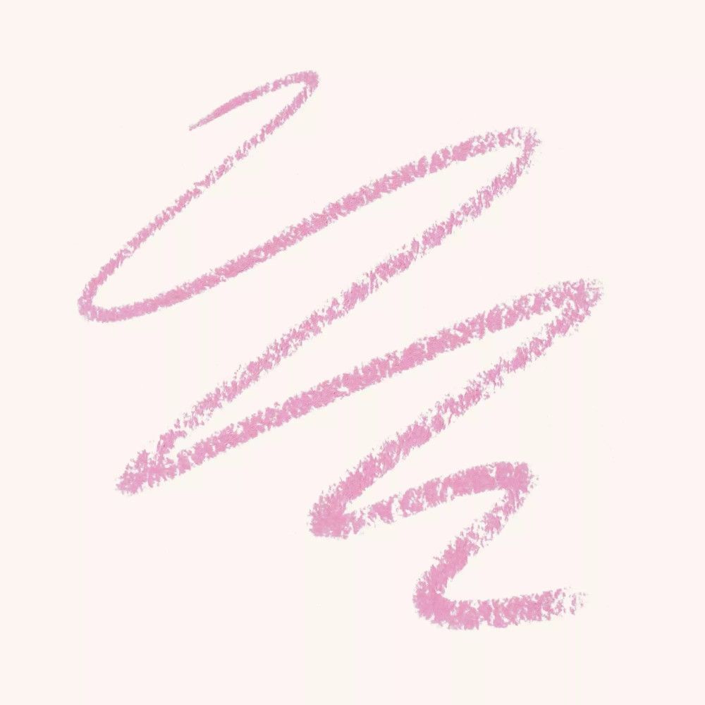 Rosa Kajalstrich auf hellem Hintergrund. 