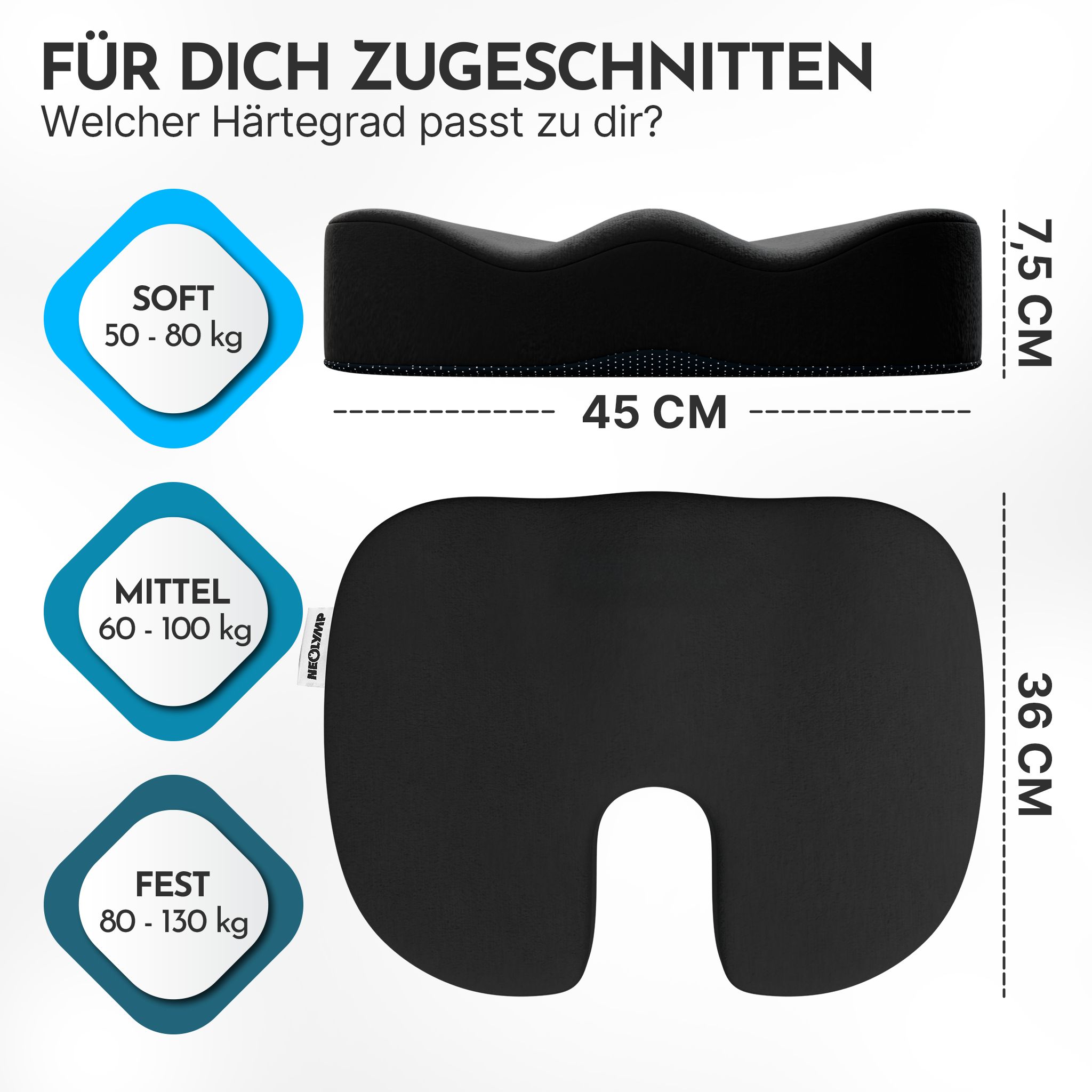 NEOLYMP Orthopädisches Sitzkissen