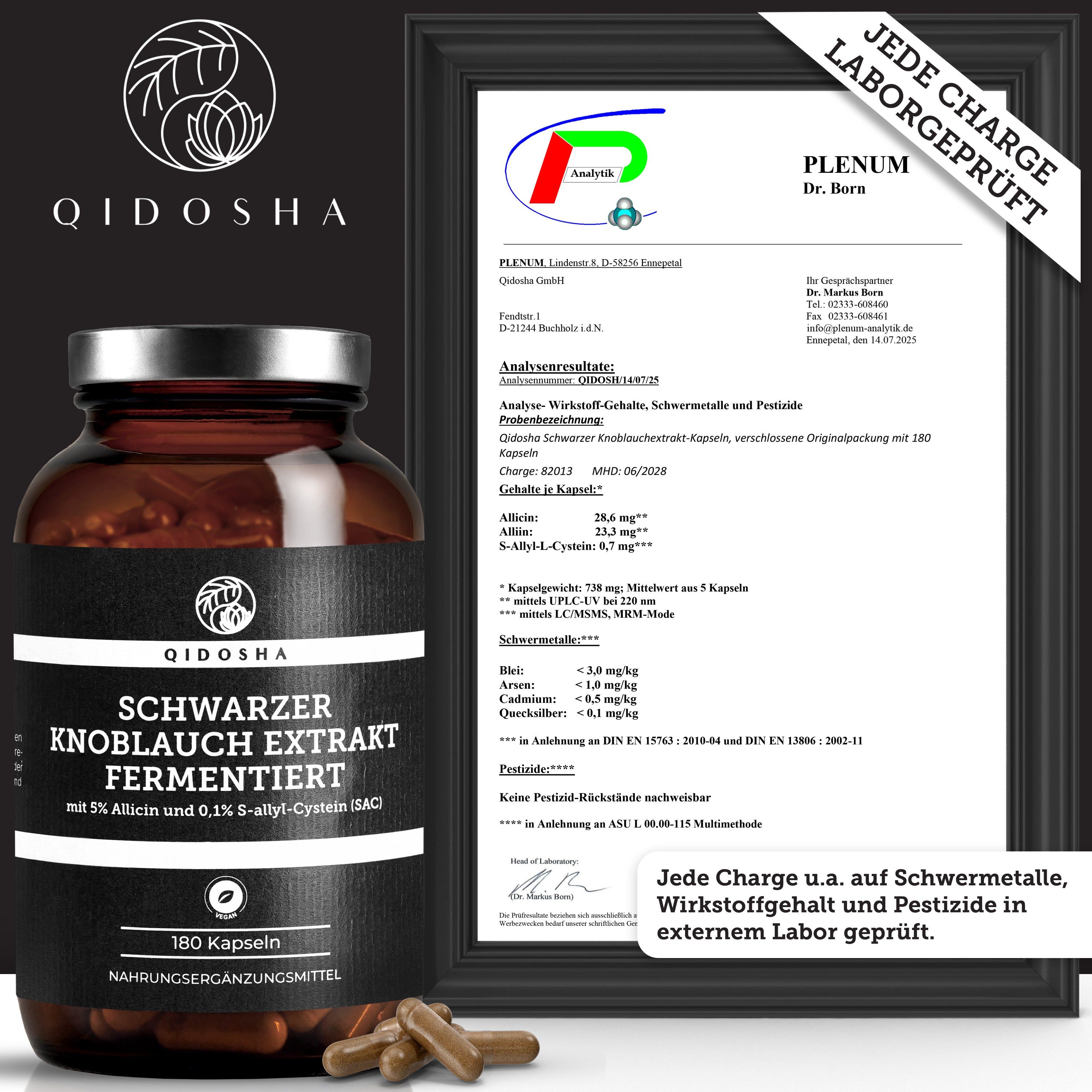 QIDOSHA Schwarzer Knoblauch Extrakt fermentiert