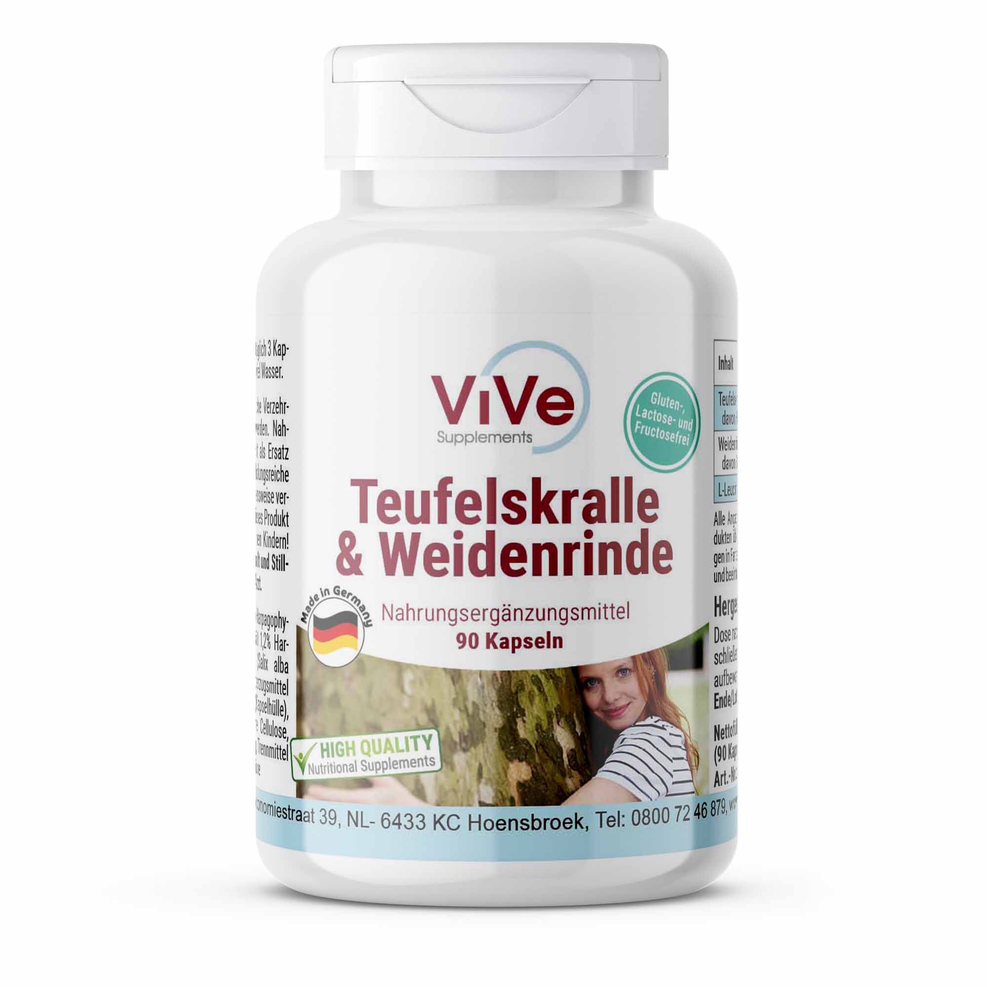 Vive Supplements | Teufelskralle & Weidenrinde - Schluckfreundlich 90 St