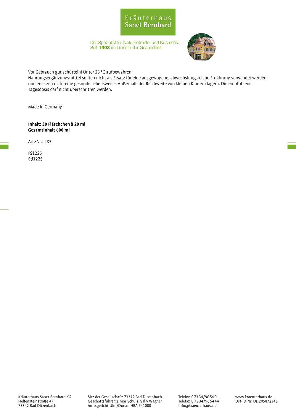 Sanct Bernhard Beauty Drink for Men