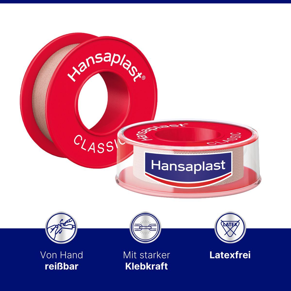 Hansaplast Fixierpflaster Classic 1,25 cm x 5 m