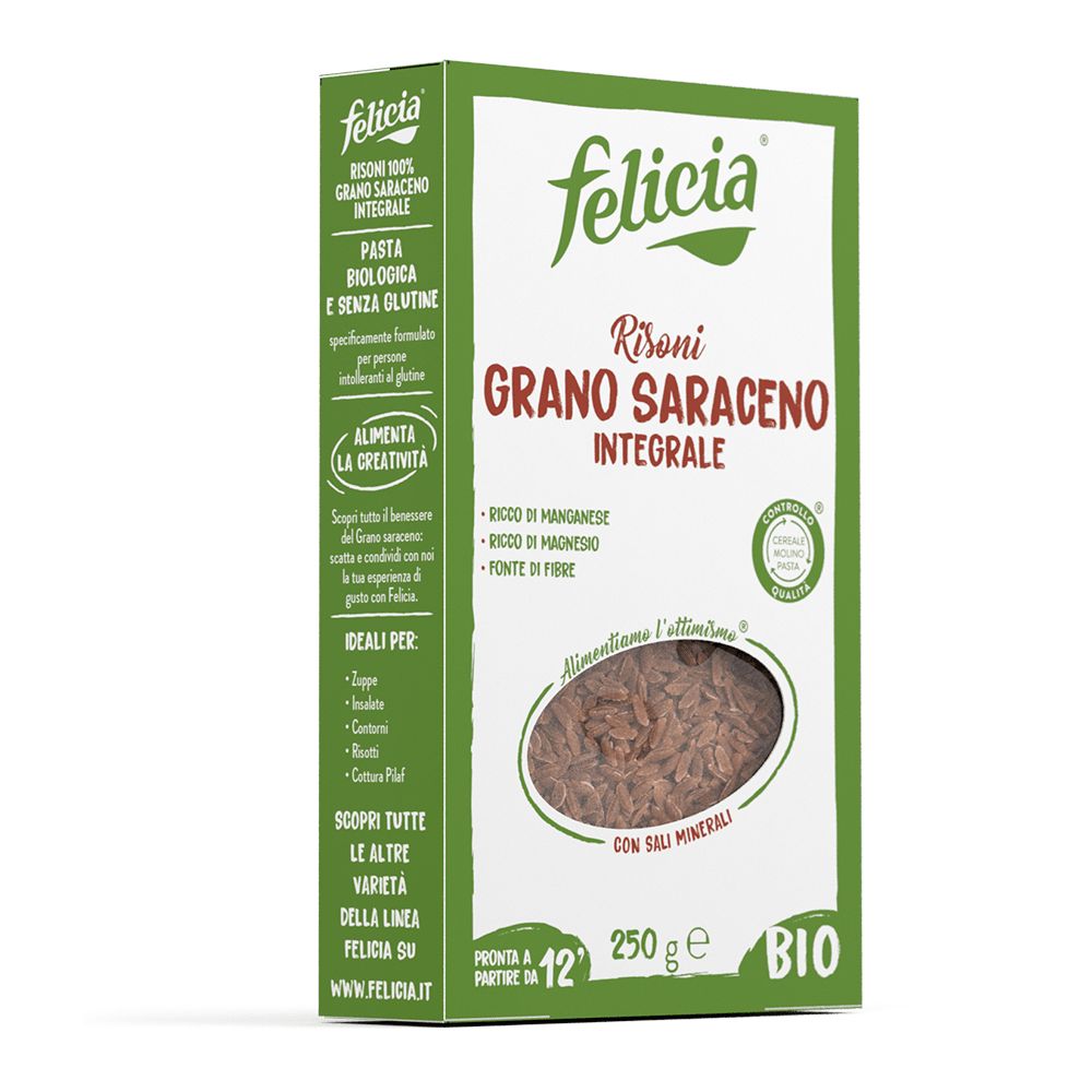 Risoni Senza Glutine di Grano Saraceno Integrale - Pasta Felicia