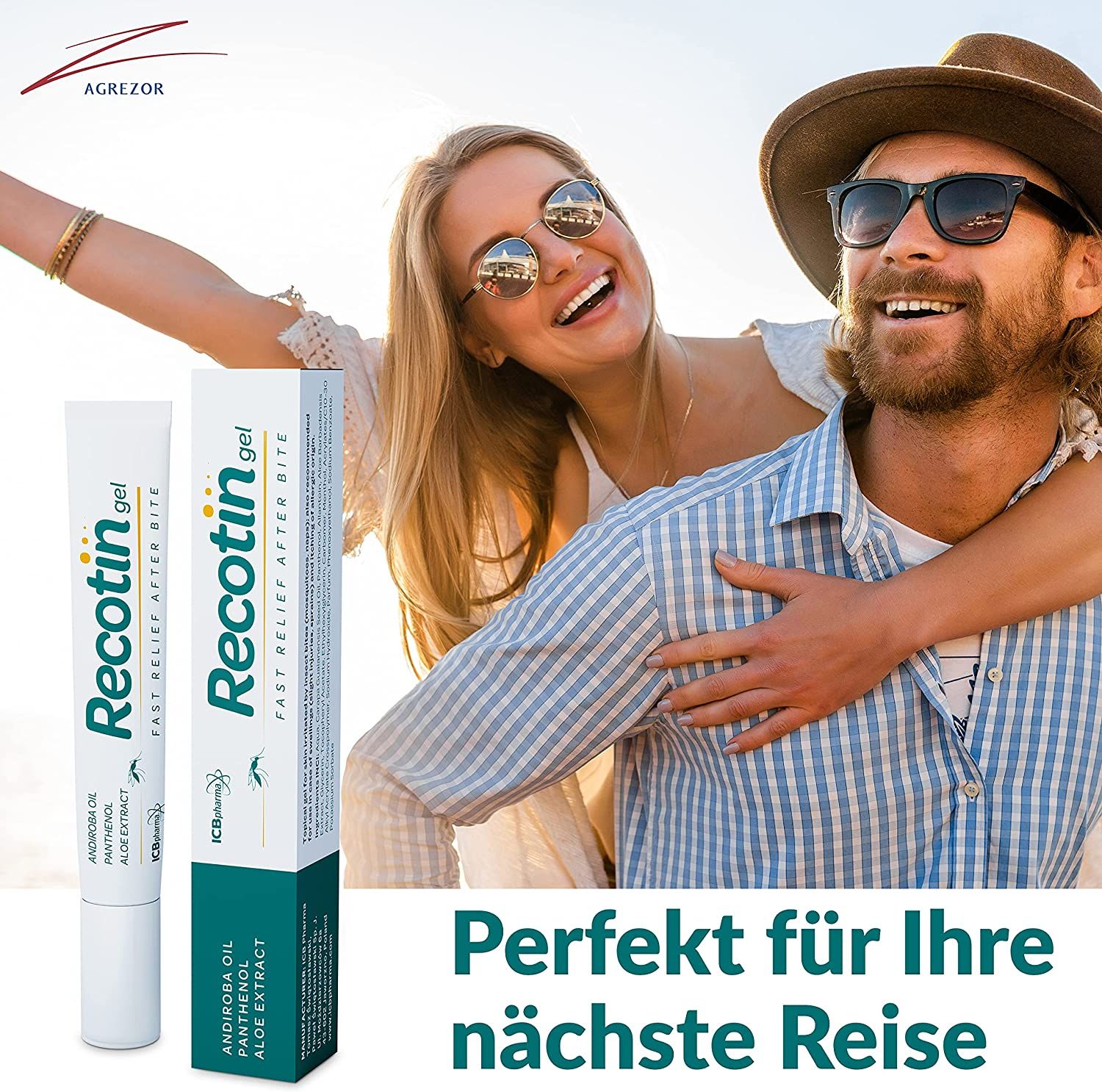 Novokill RECOTIN Insektenstichheiler Set - Stichheiler Set - 30x Mückenpflaster und Afterbite Gel