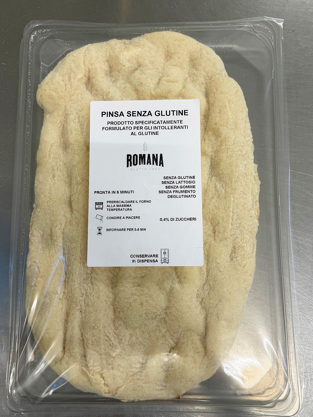 Pinsa Base Ambient in Vaschetta Senza Glutine 250g - Romana Gluten Free