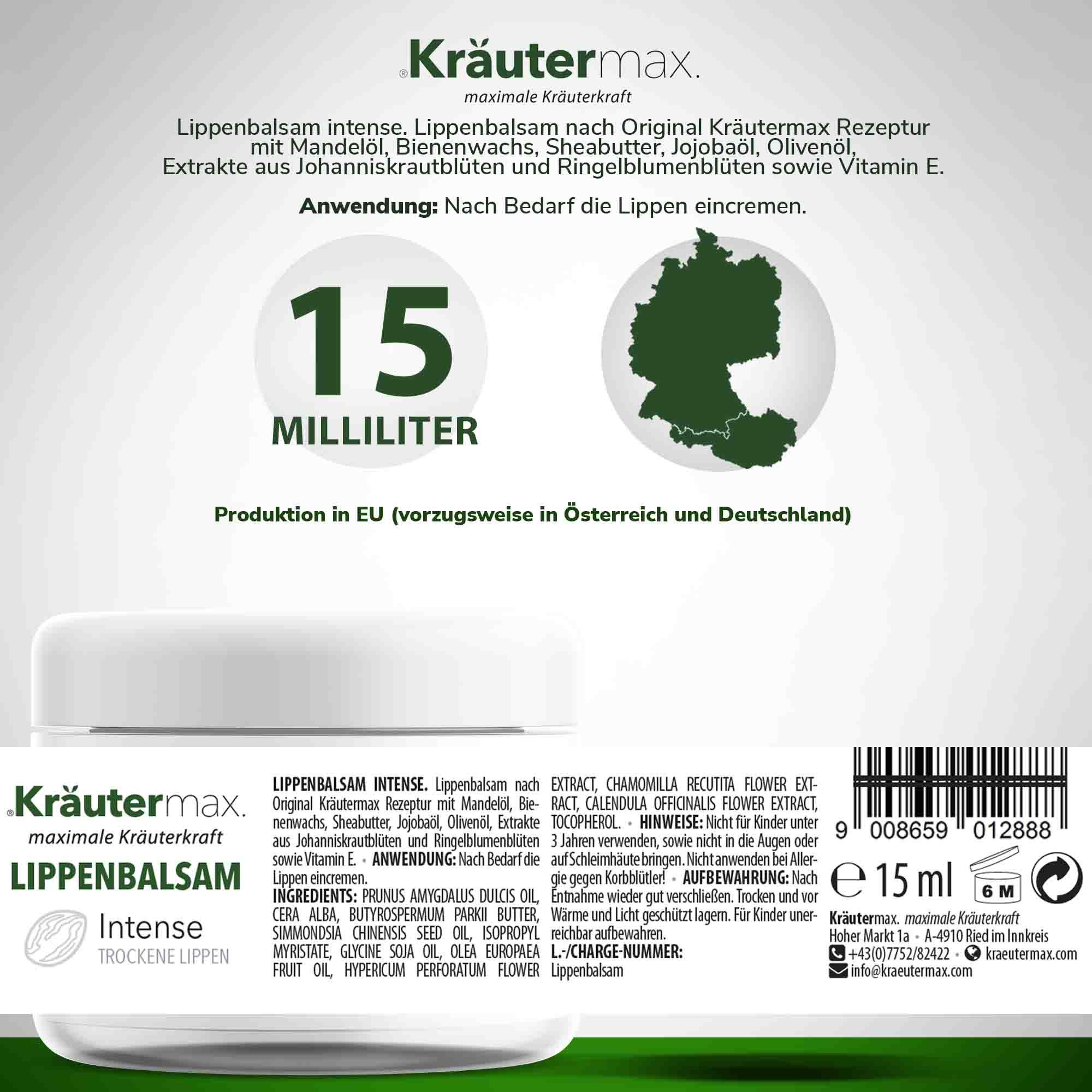 Kräutermax Lippenbalsam intense