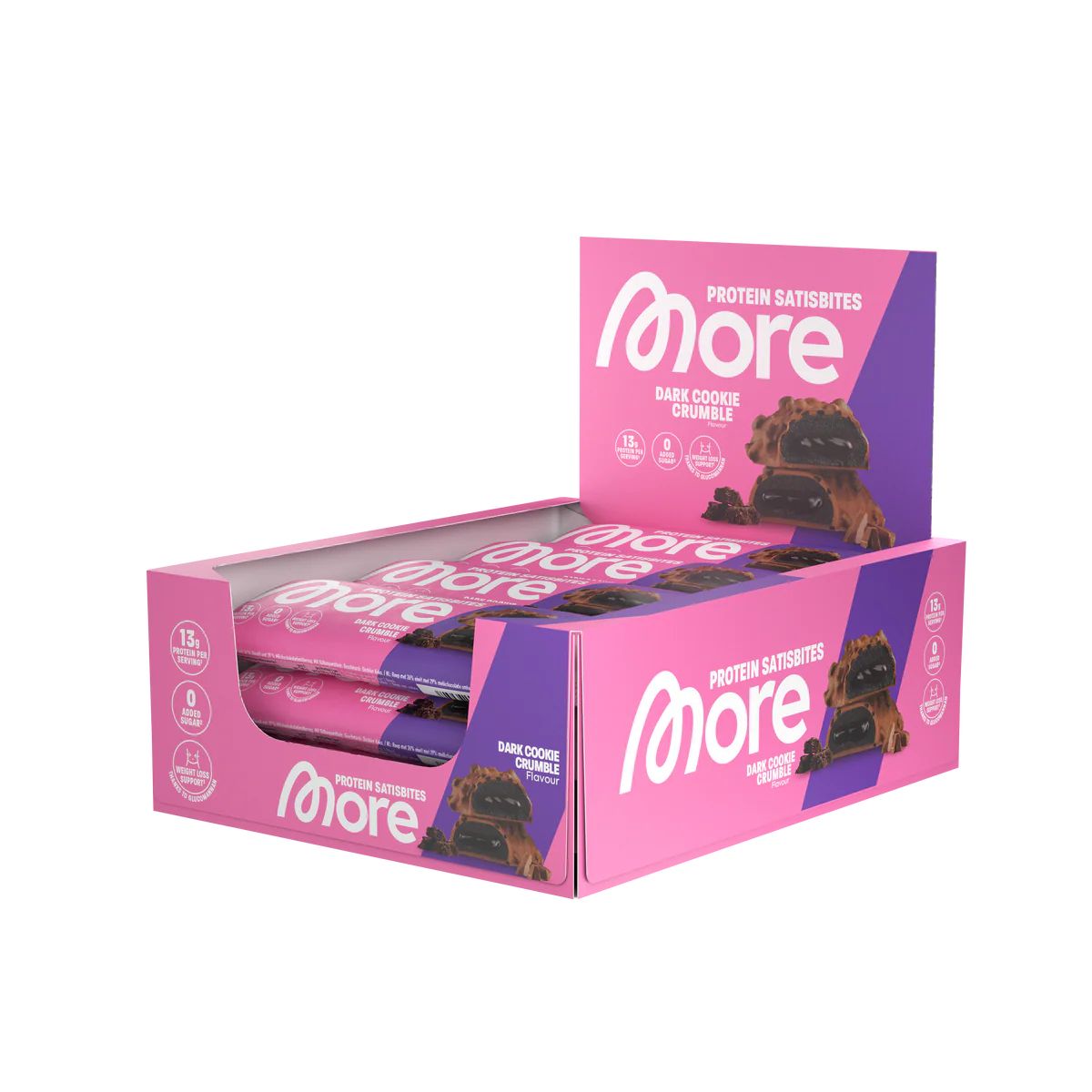 More Nutrition Protein Satisbites 12 x 2 X Riegel